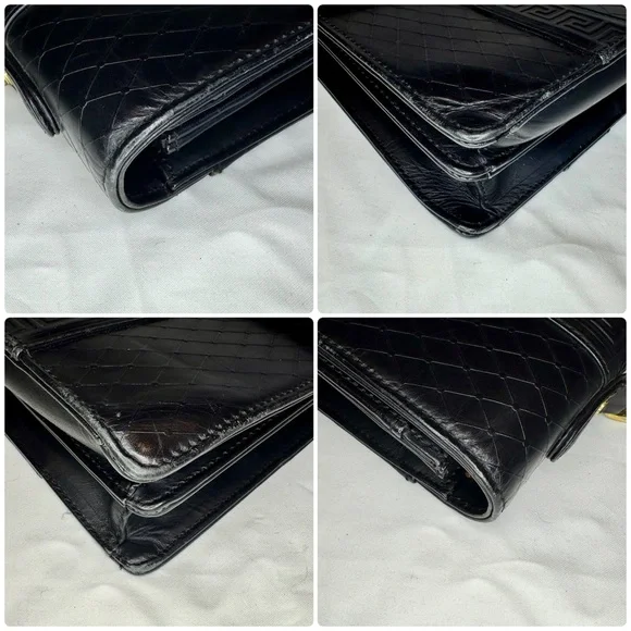 2 FER - Vintage Gianni Versace Brief Case Style Handbag & Matching Wallet - Picture 7 of 15